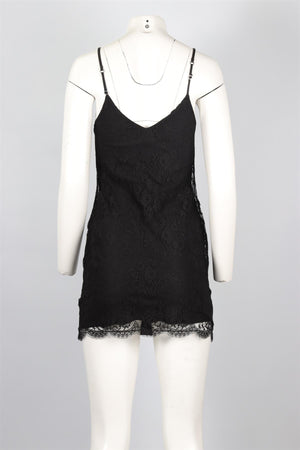 AMIRI BLACK LACE MINI DRESS US 2 UK 6