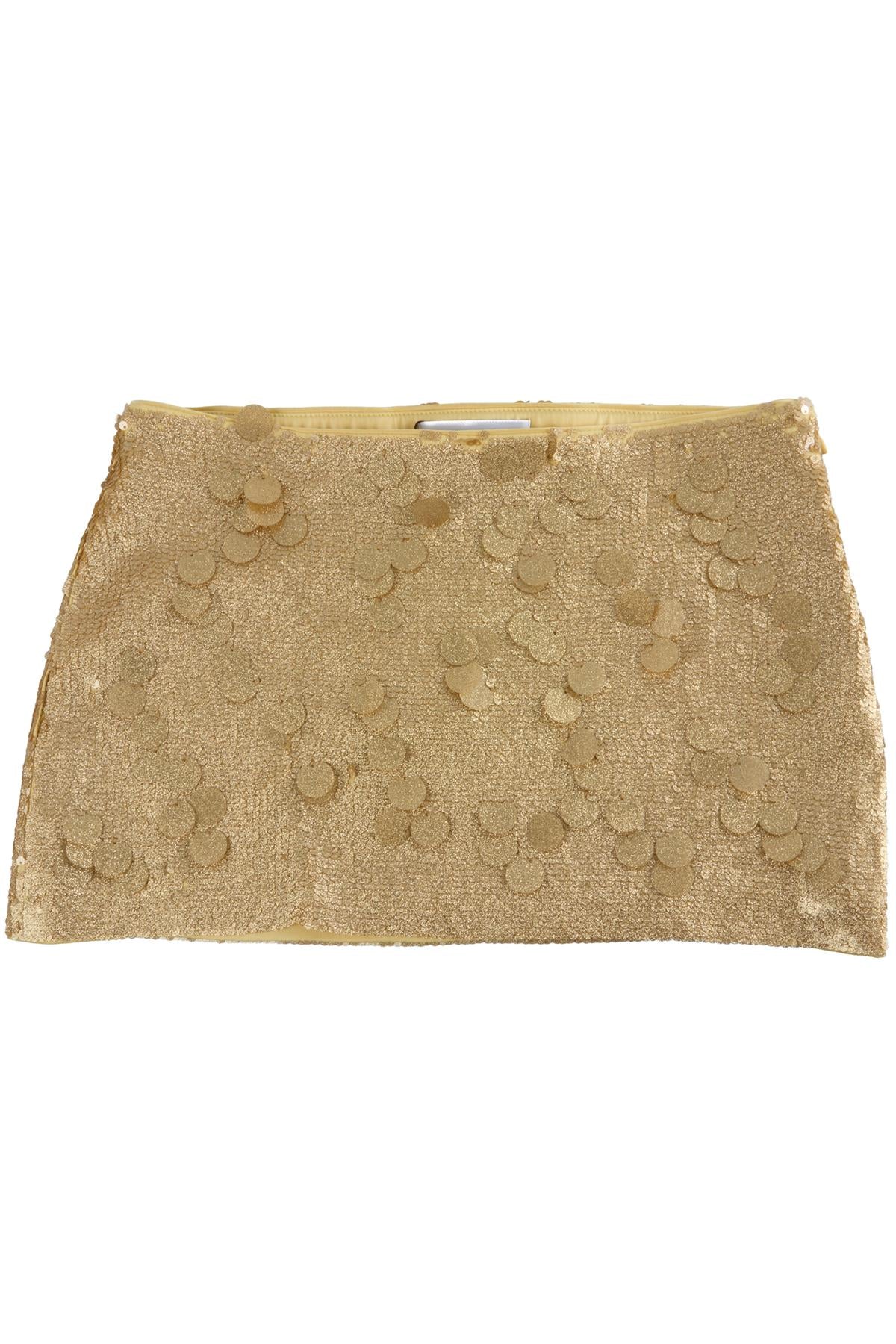 Gold Sequin Mini Skirt