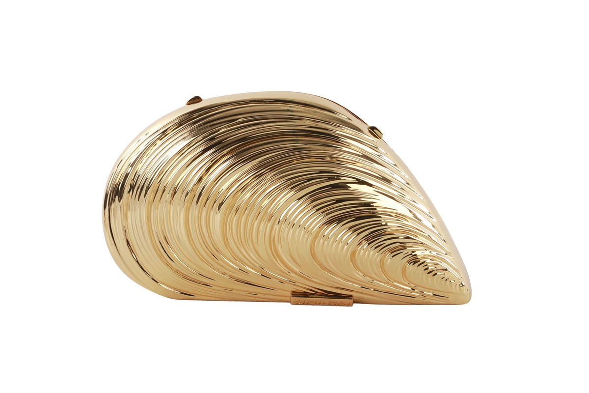 GOLD BRIDGET METAL CLUTCH