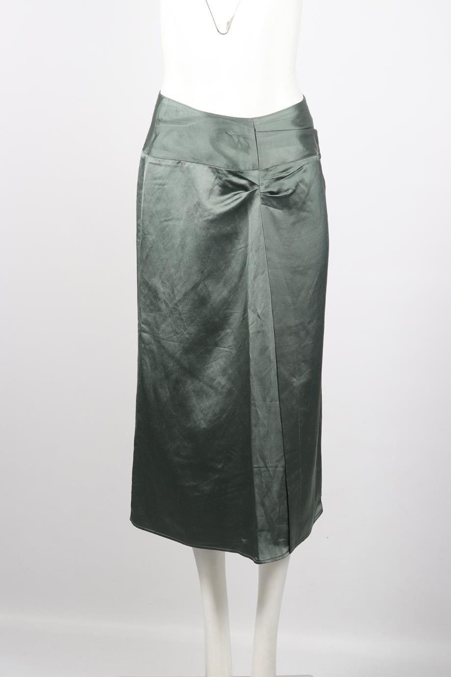 ISABEL MARANT RUCHED SATIN MIDI DRESS FR 38 UK 10