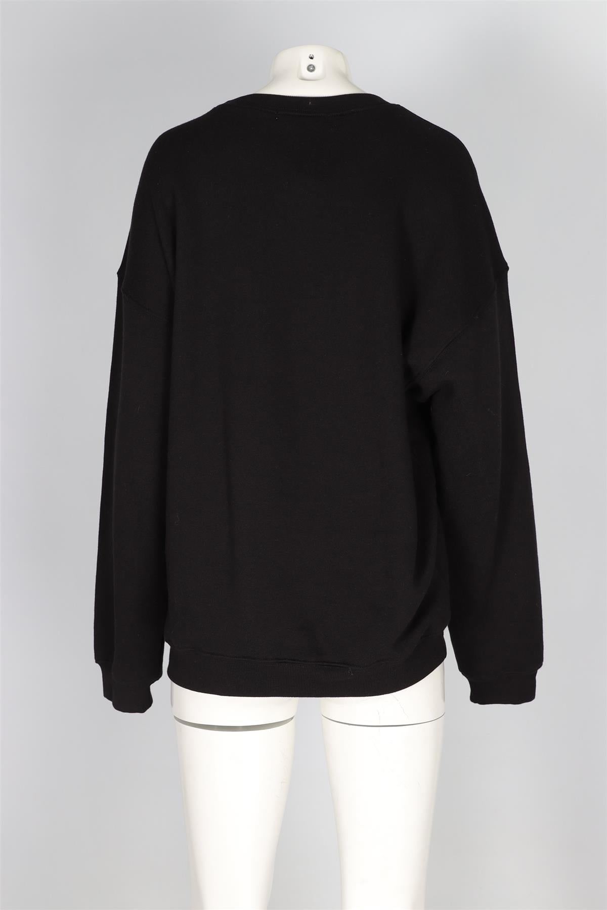 ETERNE BLACK COTTON SWEATSHIRT MEDIUM