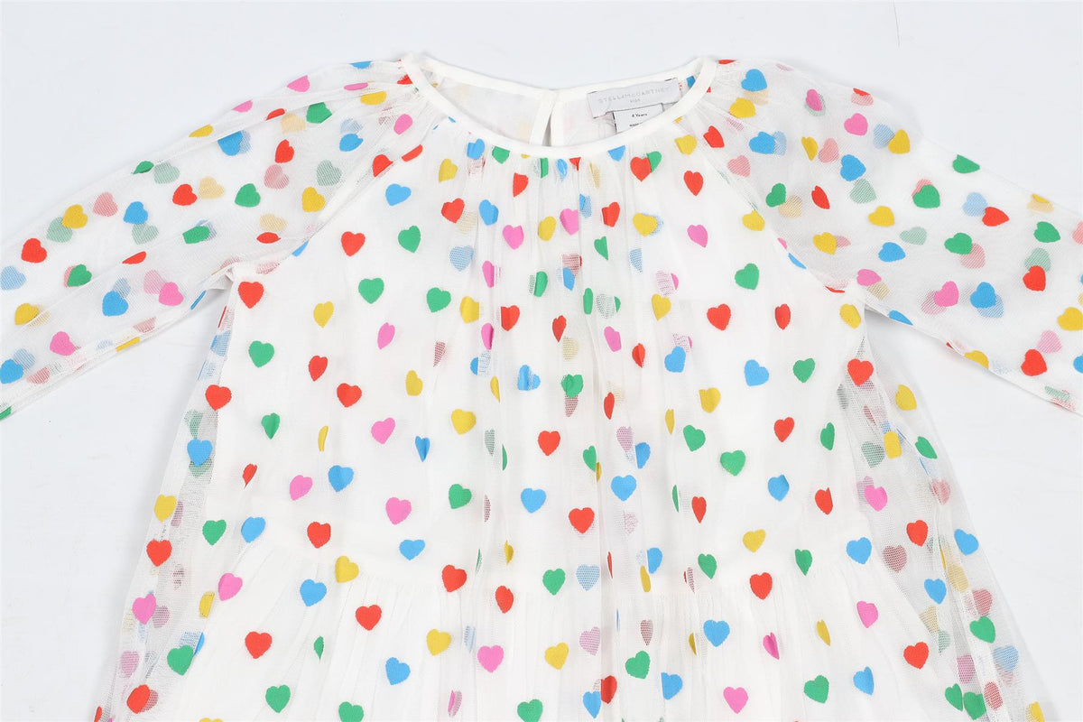 STELLA MCCARTNEY KIDS GIRLS HEART DRESS 4 YEARS