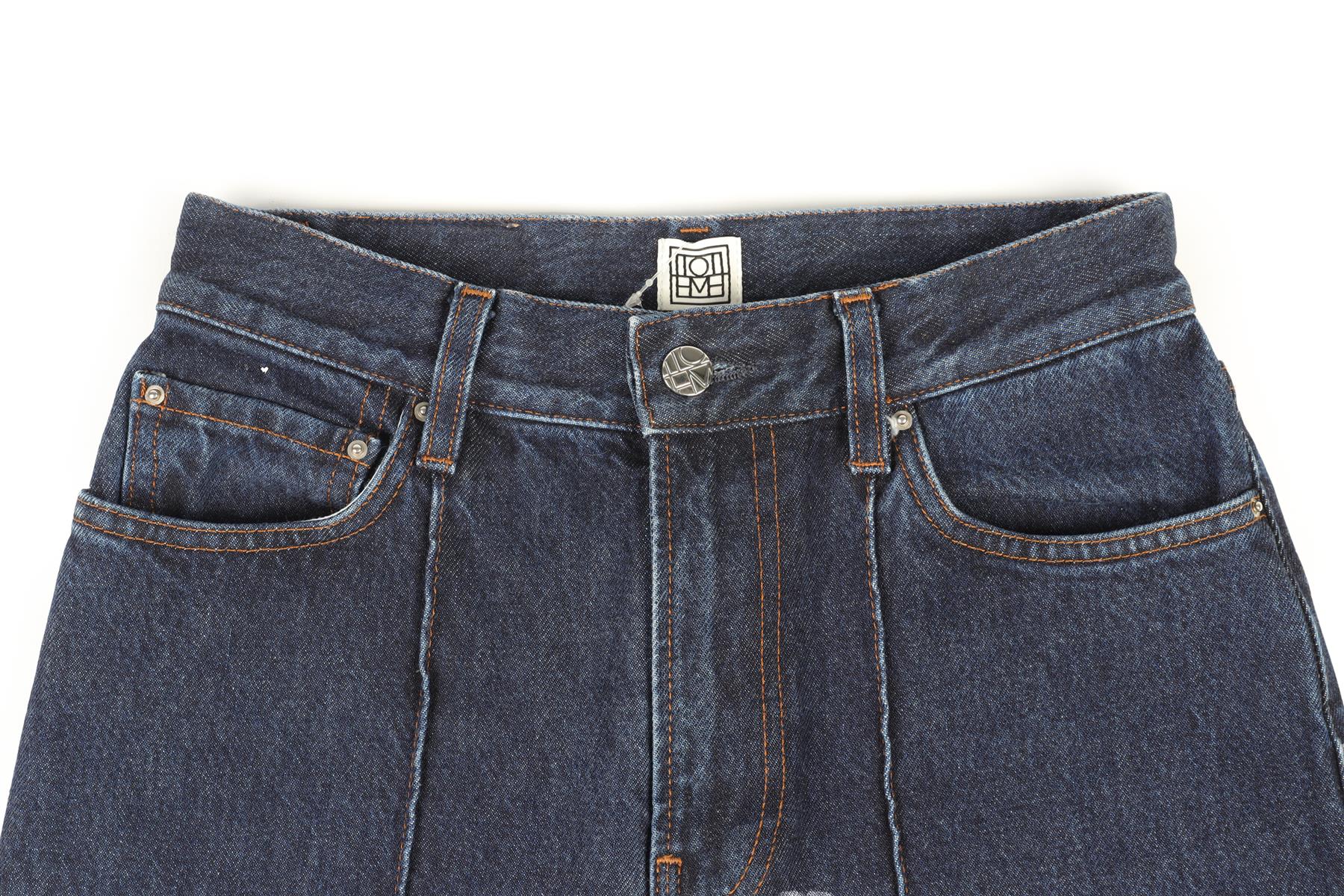 TOTEME NAVY HIGH RISE TAPERED JEANS W24 UK 6