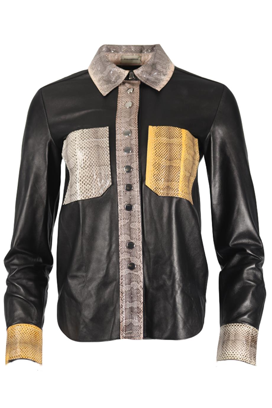 BY MALENE BIRGER LEATHER SHIRT DE 32 UK 6