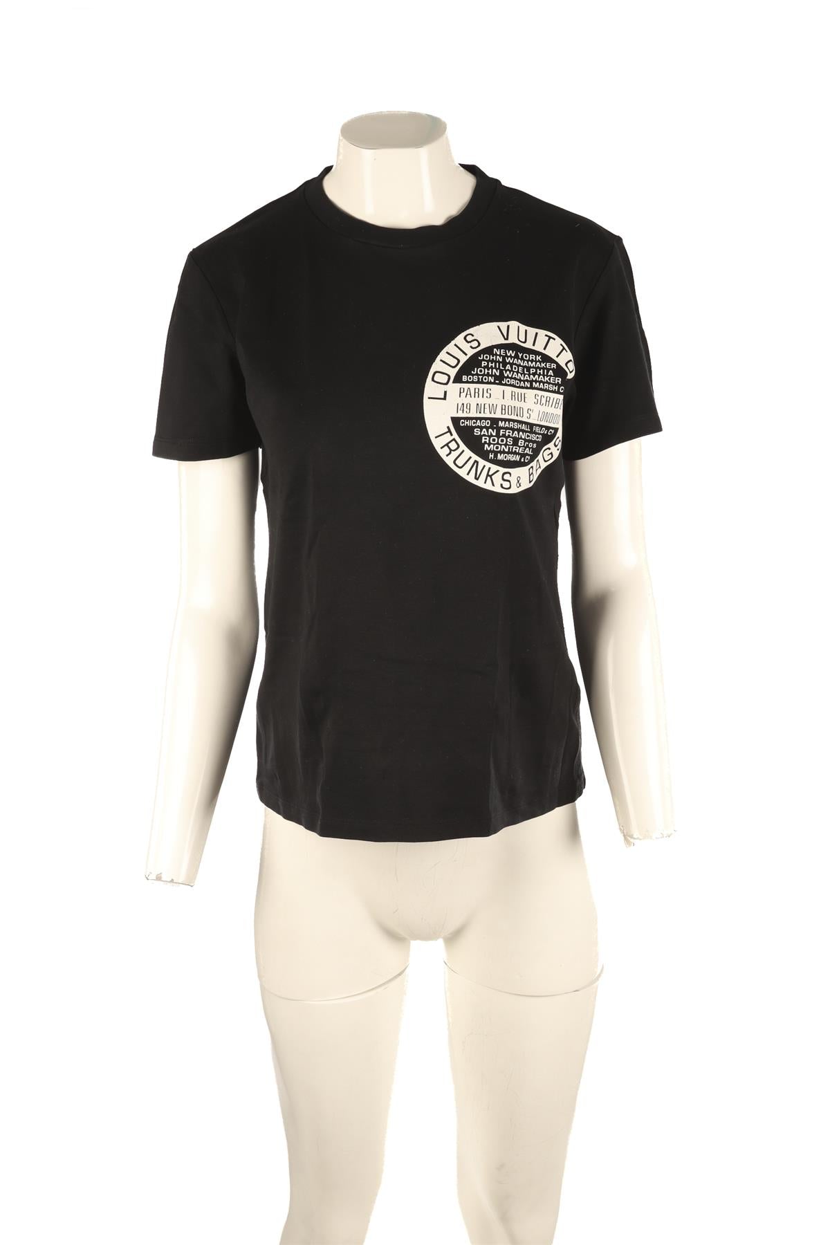LOUIS VUITTON BLACK COTTON T-SHIRT LARGE