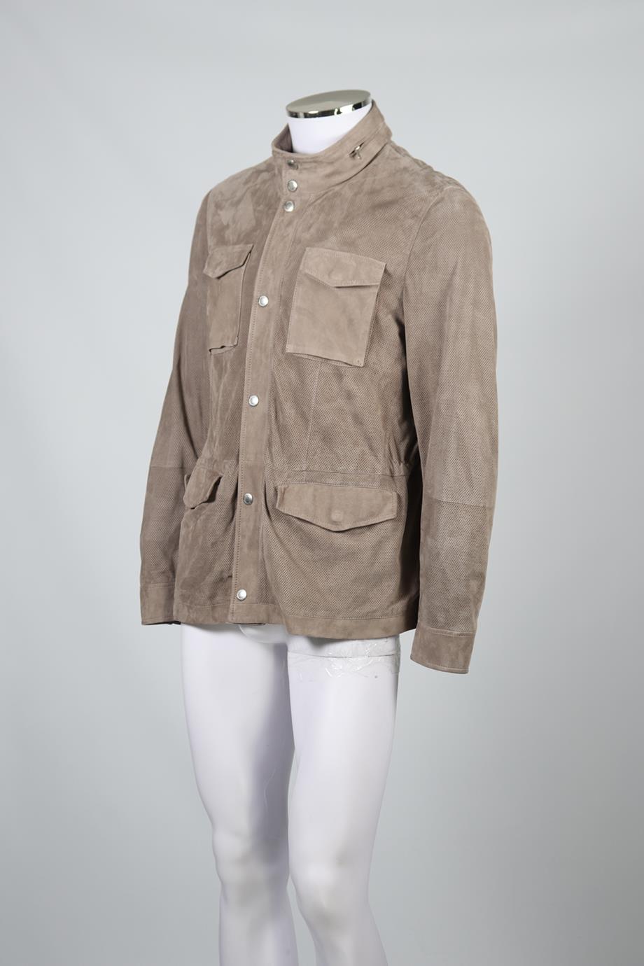 BRUNELLO CUCINELLI MEN'S SUEDE JACKET MEDIUM