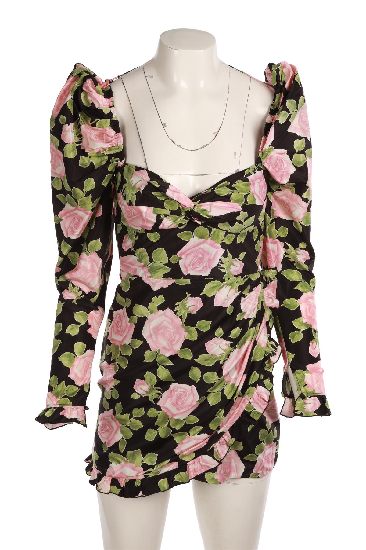 ALESSANDRA RICH MULTI SILK MINI DRESS IT 40 UK 8