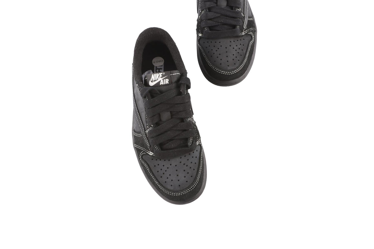 NIKE + TRAVIS SCOTT BLACK AIR JORDAN 1 BLACK PHANTOM SNEAKERS EU 36.5 UK 4 US 4.5