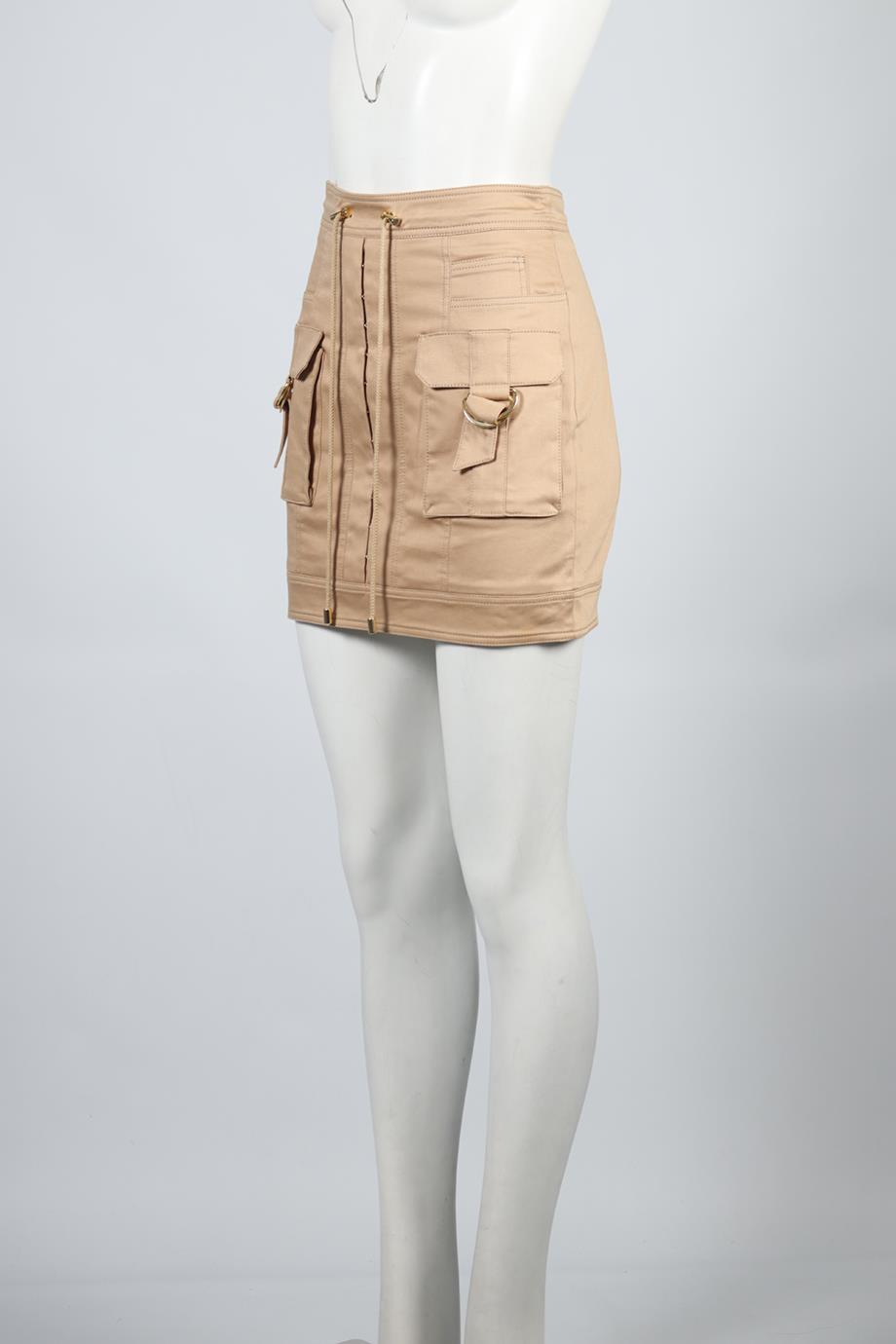 BALMAIN COTTON BLEND MINI SKIRT FR 38 UK 10