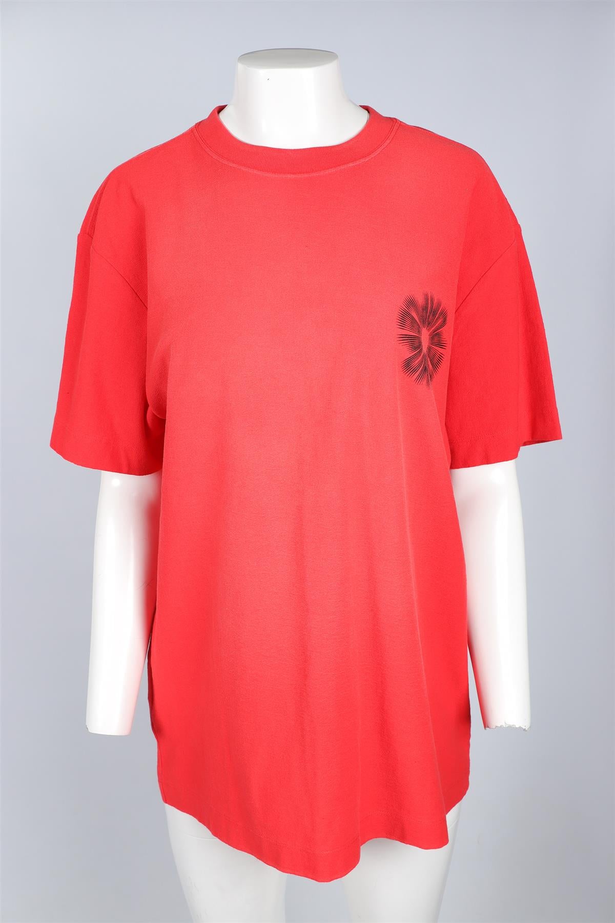 PURPLE BRAND RED COTTON T-SHIRT MEDIUM