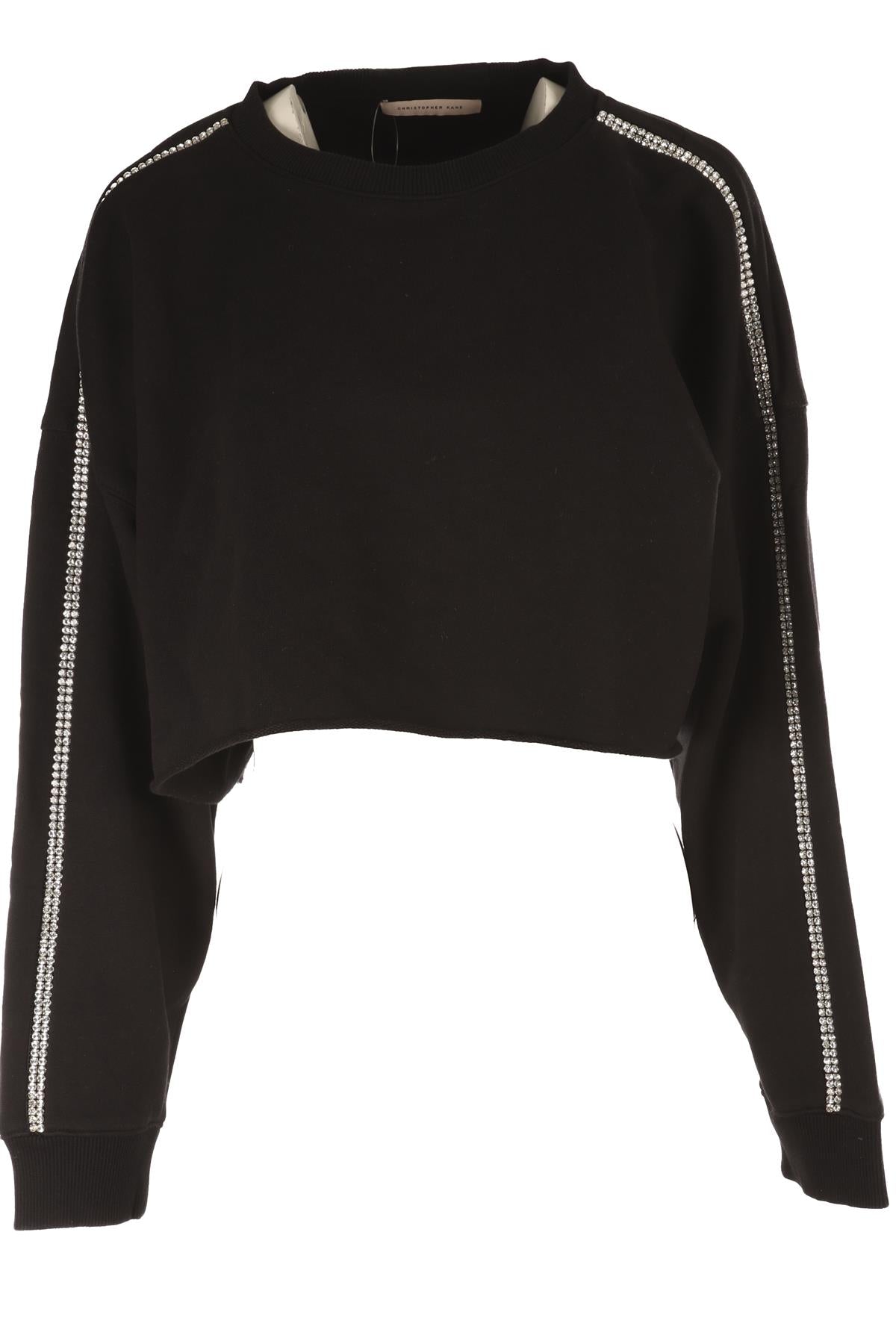 CHRISTOPHER KANE BLACK COTTON SWEATSHIRT SMALL