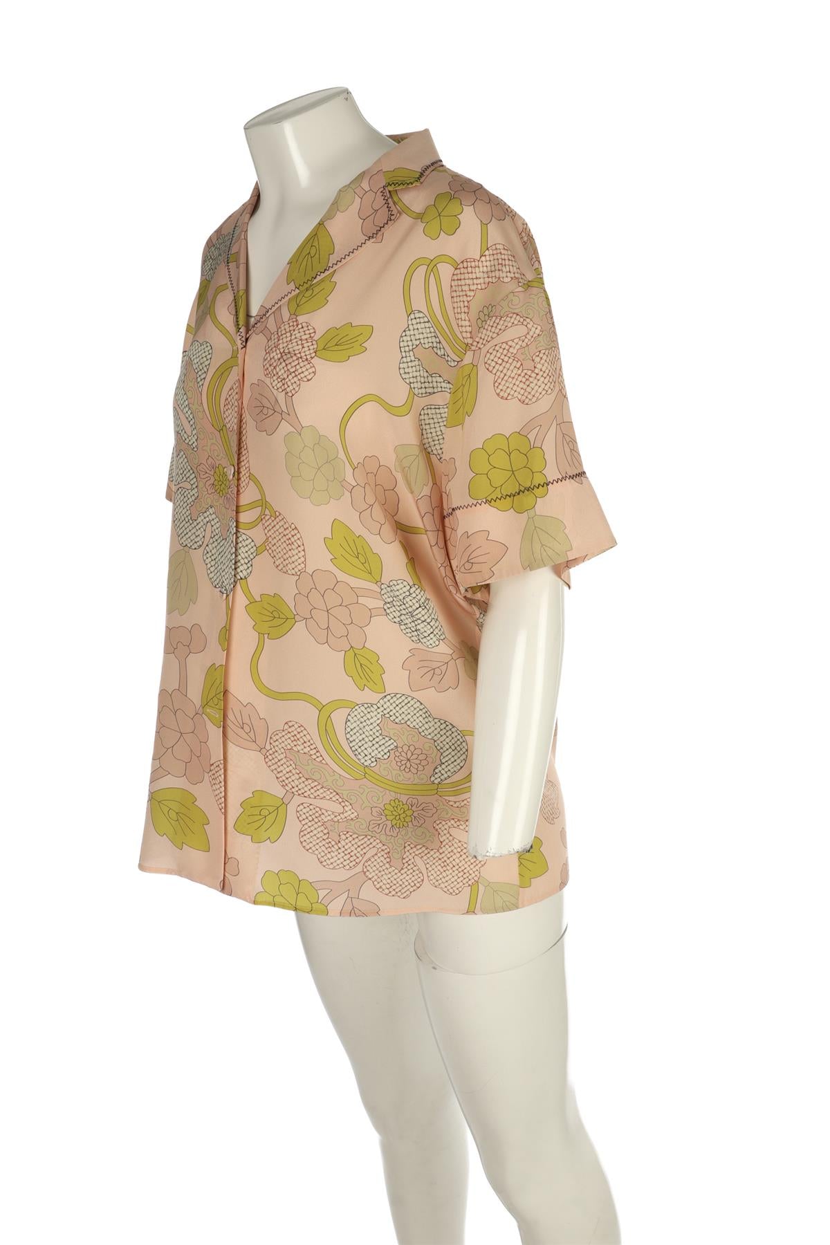 BOTTEGA VENETA PINK SILK SHIRT IT 46 UK 14