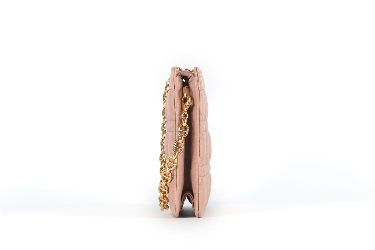 CHRISTIAN DIOR NUDE 2022 CARO CANNAGE LEATHER SHOULDER BAG