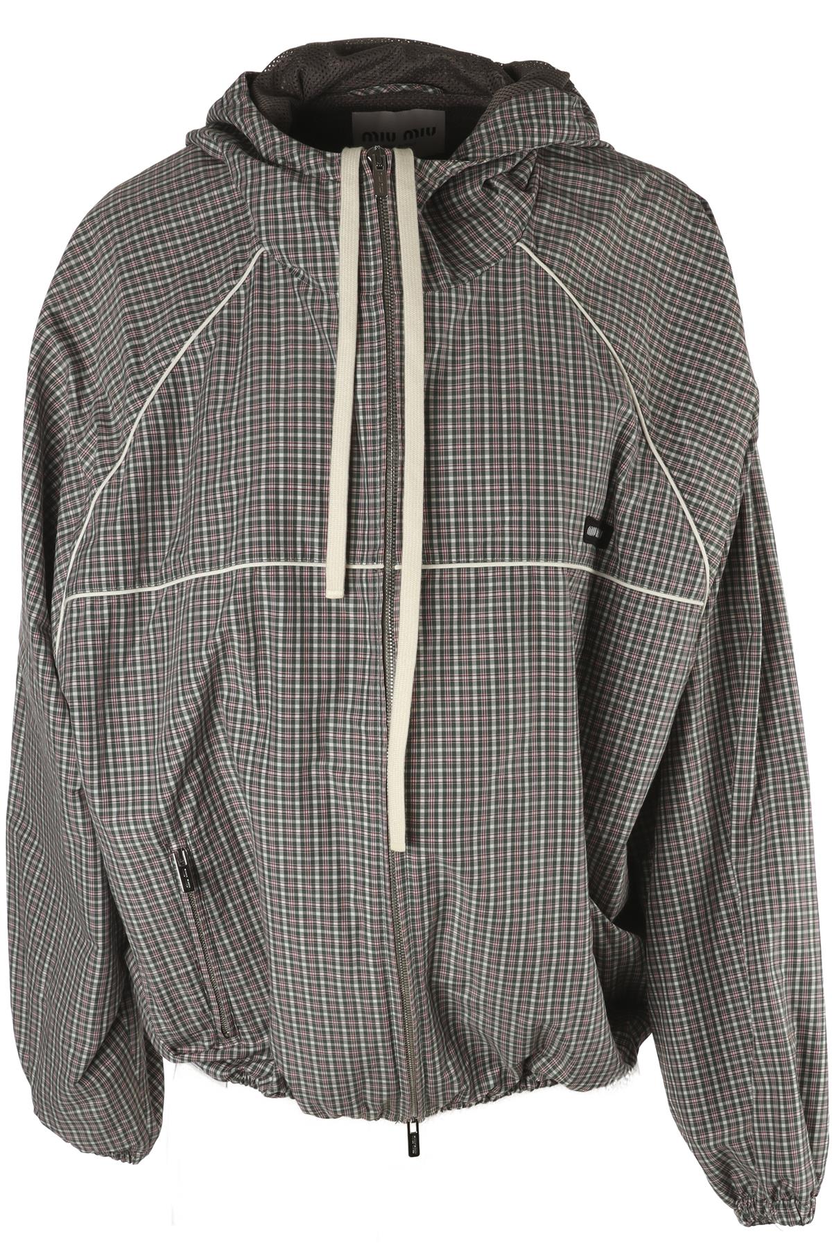 MIU MIU GREY SHELL JACKET IT 36 UK 4