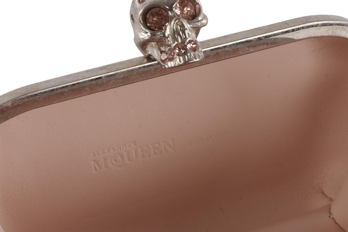 ALEXANDER MCQUEEN PINK LEATHER CLUTCH