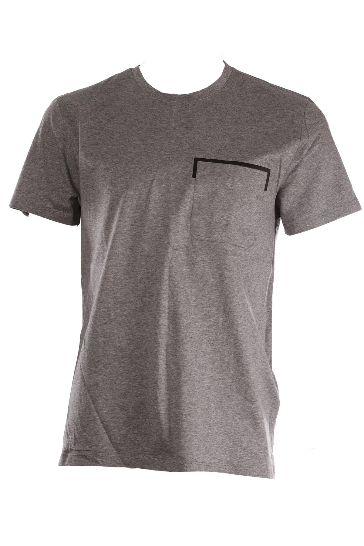 BERLUTI GREY MEN'S COTTON T-SHIRT MEDIUM