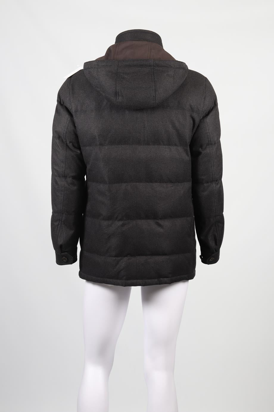 ERMENEGILDO ZEGNO MEN'S PADDED WOOL DOWN JACKET IT 50 UK/US 40, IT 50