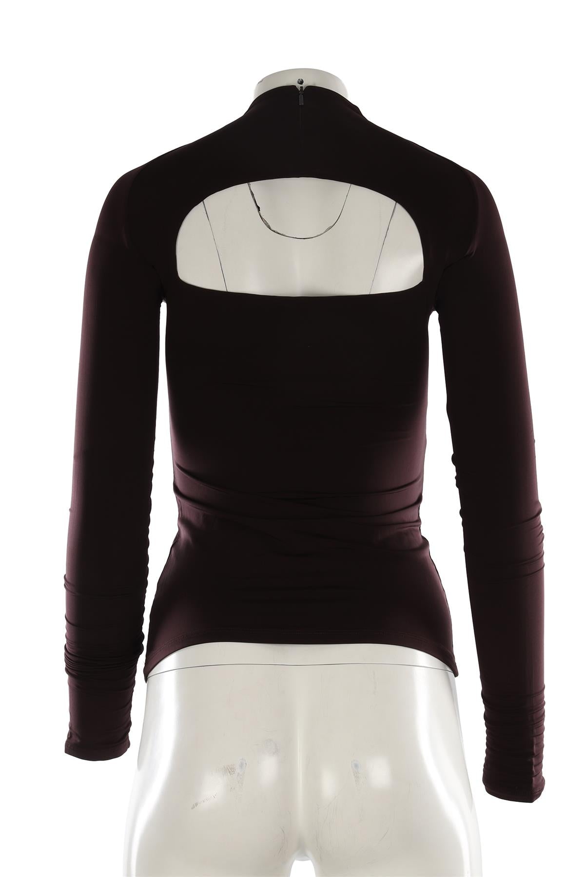 GUCCI BROWN JERSEY TOP SMALL