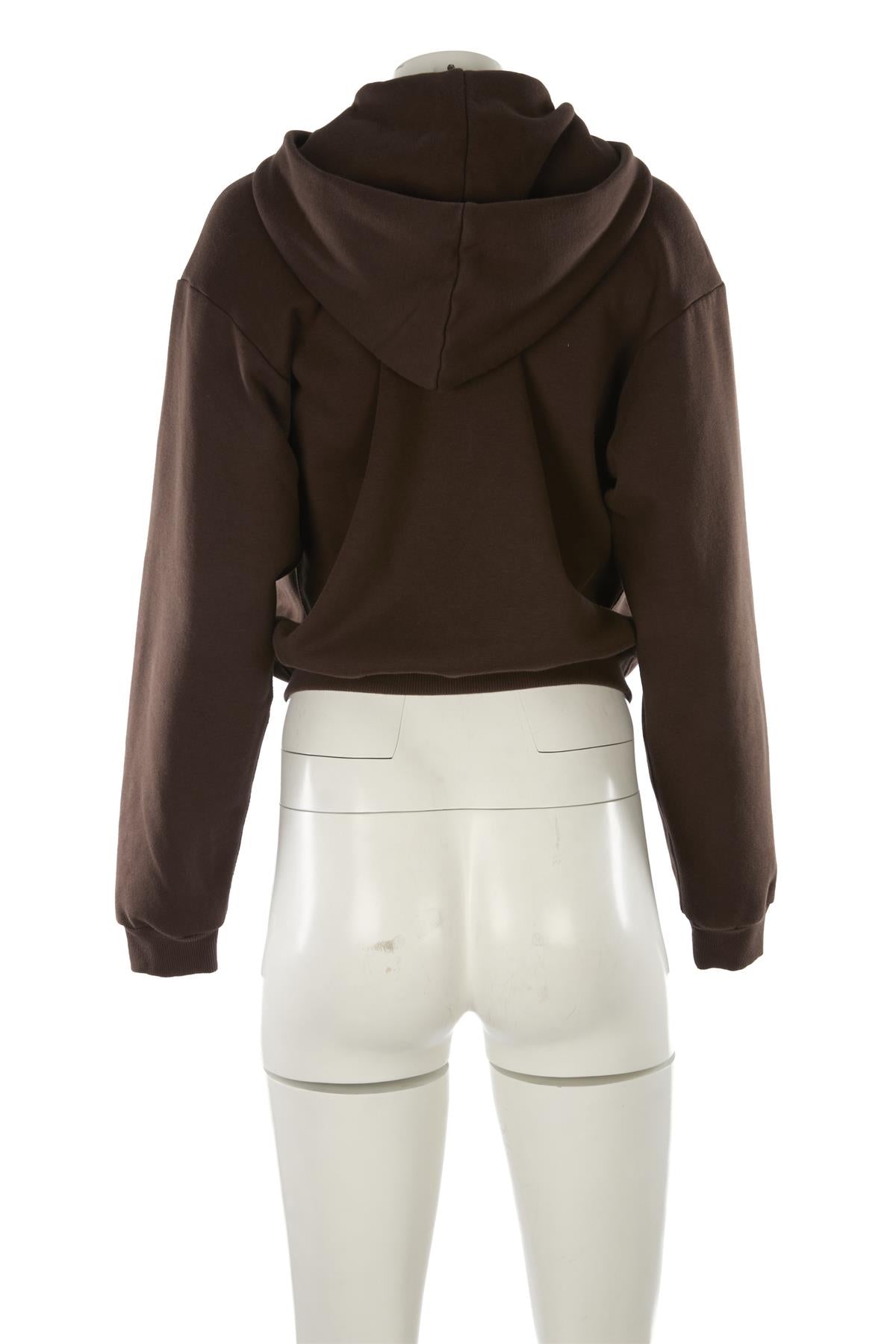 SKIMS BROWN COTTON HOODIE MEDIUM