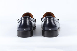 TOMMY HILFIGER X G.H.BASS NAVY MEN'S LEATHER LOAFERS EU 44 UK 9 US 10