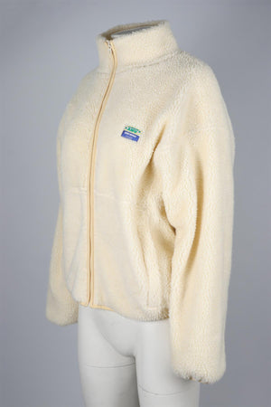 AMERICAN VINTAGE CREAM FLEECE JACKET XS-SMALL
