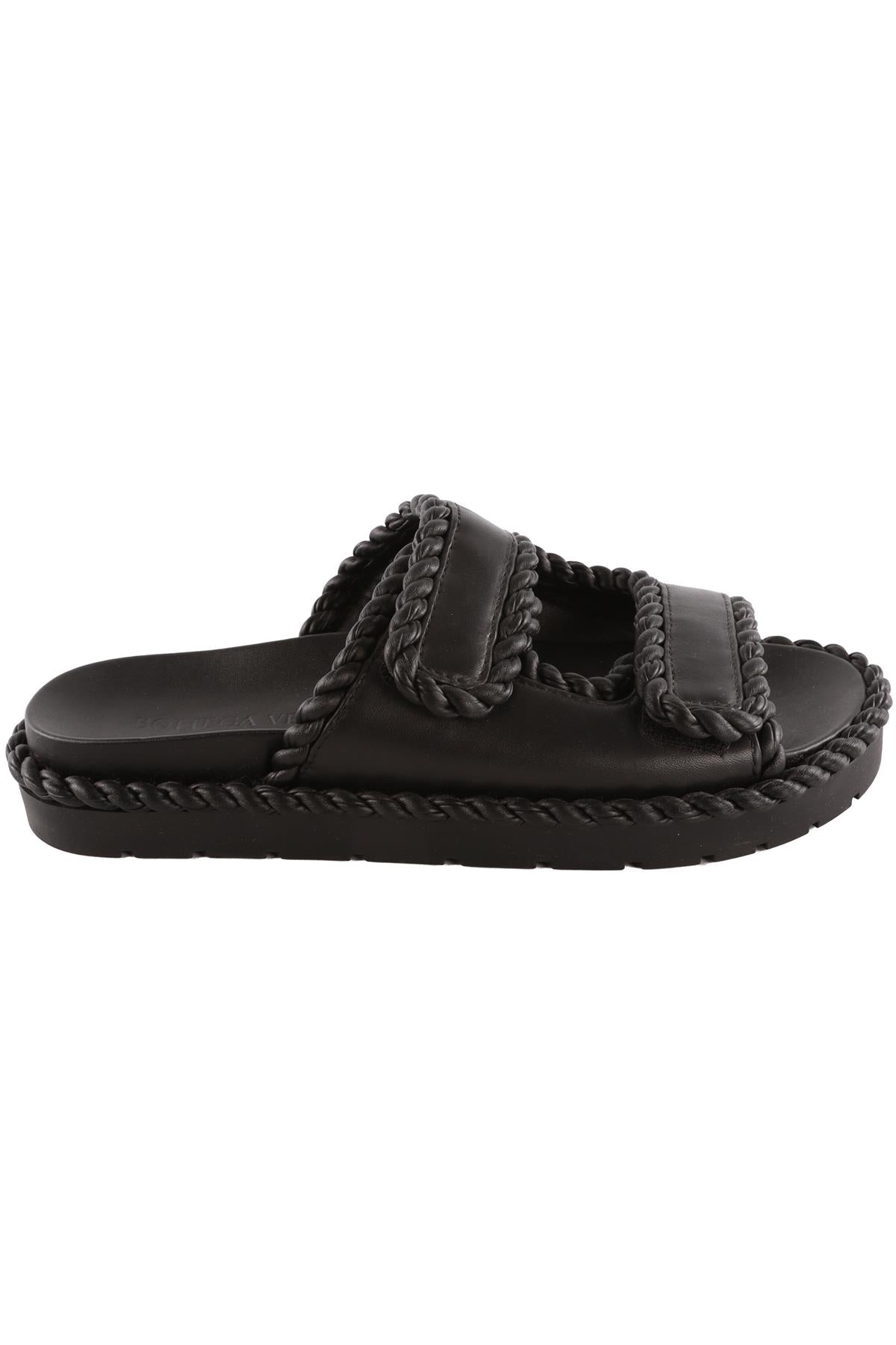 BOTTEGA VENETA BLACK LEATHER SANDALS EU 38 UK 5 US 8