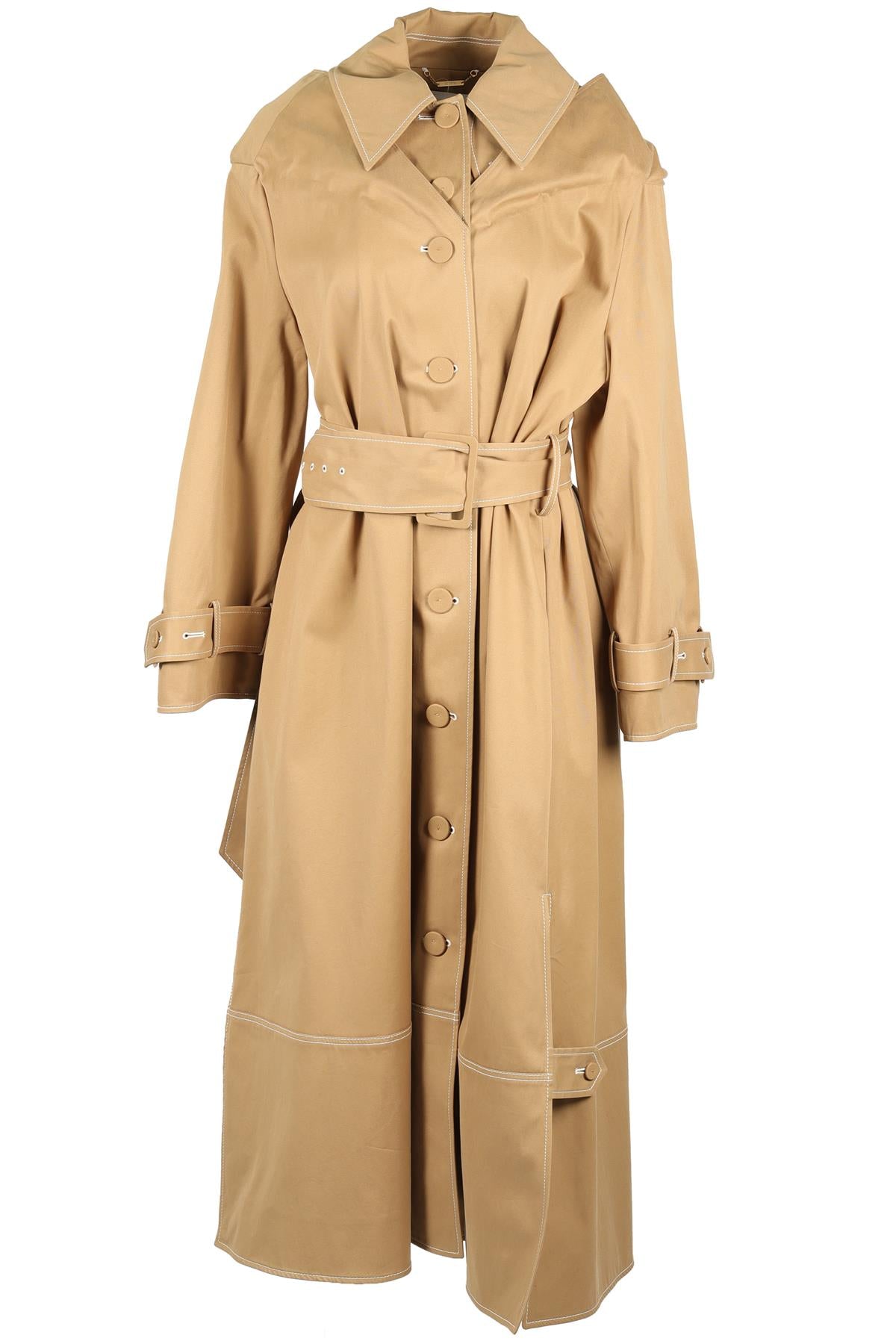 ERDEM CAMEL COTTON TRENCH COAT UK 14