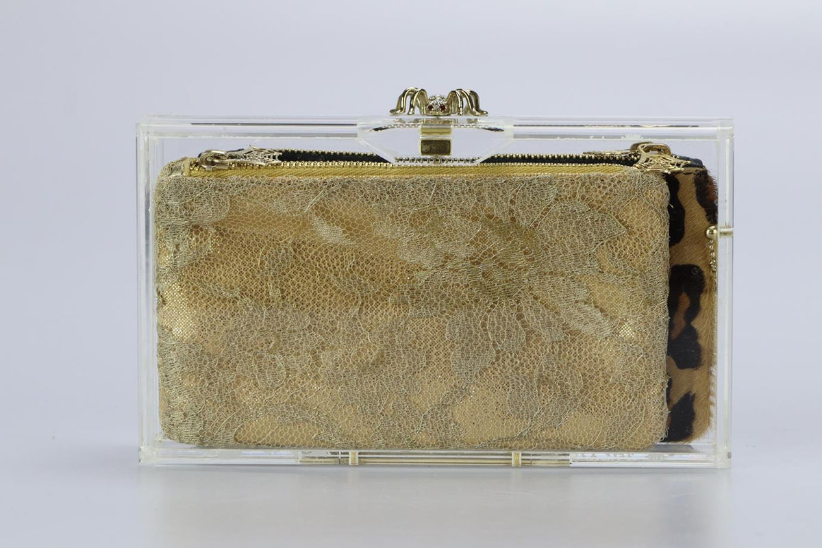 CHARLOTTE OLYMPIA SPIDER PERSPEX CLUTCH