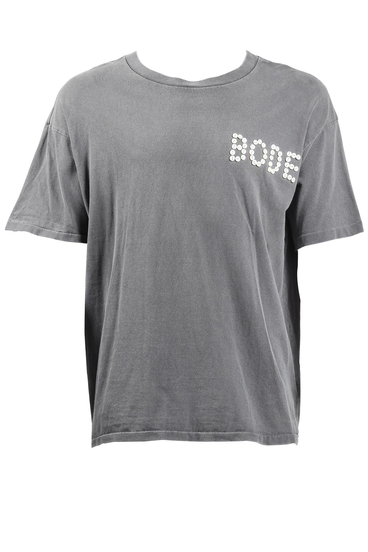 BODE GREY MEN'S COTTON T-SHIRT SMALL