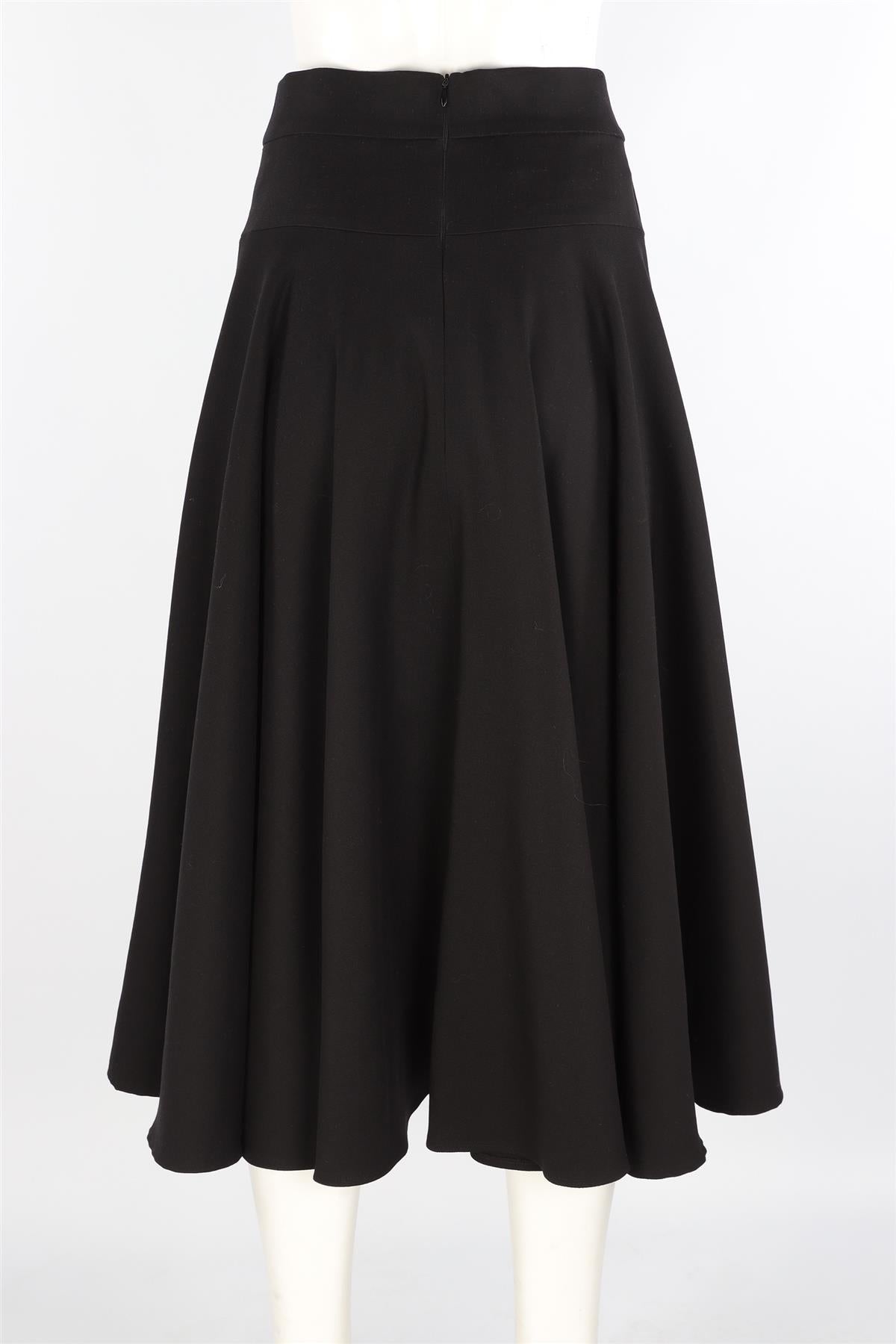 ESCADA BLACK WOOL MAXI SKIRT IT 36 UK 4