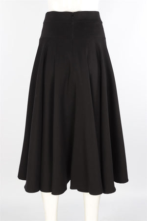 ESCADA BLACK WOOL MAXI SKIRT IT 36 UK 4