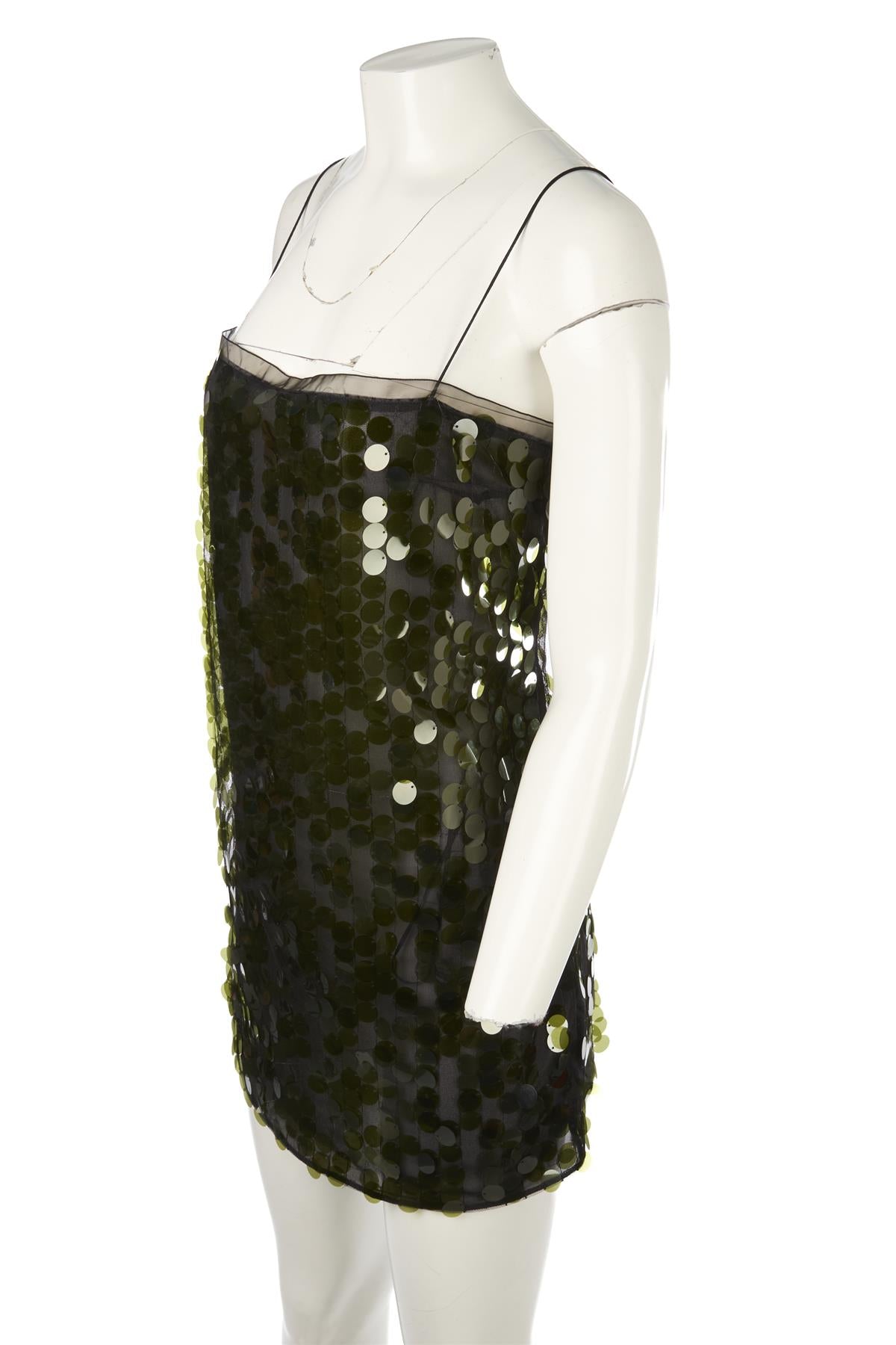 16ARLINGTON GREEN SEQUIN MINI DRESS UK 8