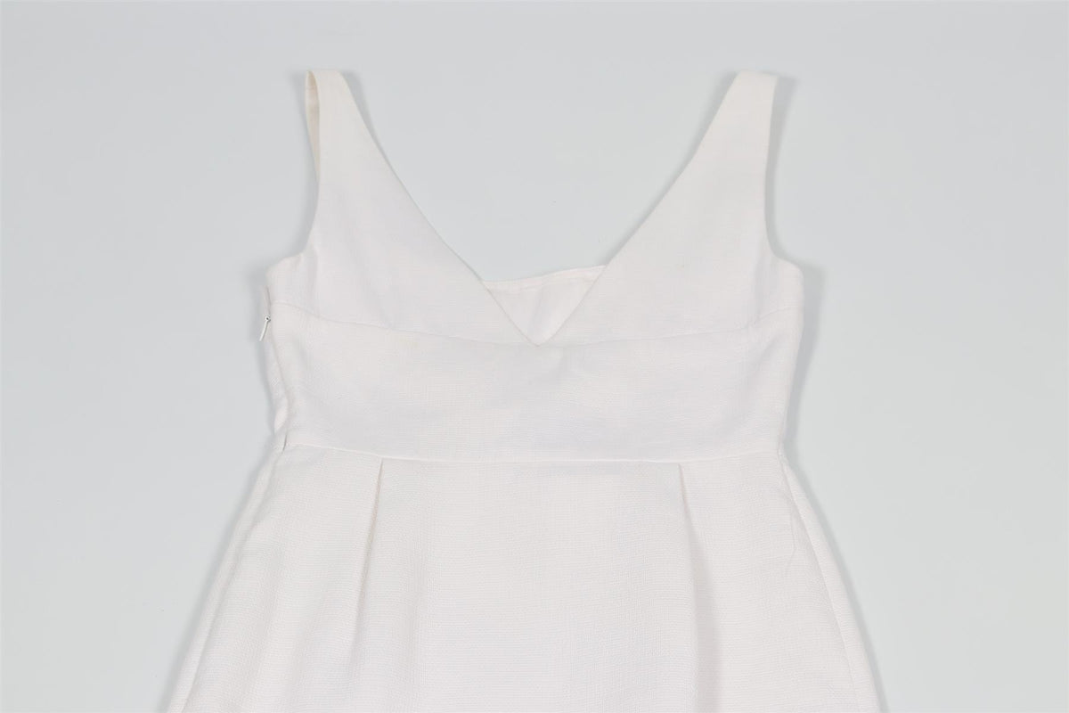 MOSCHINO CHEAP AND CHIC WHITE COTTON MIDI DRESS IT 40