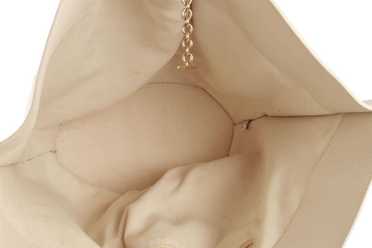 CULT GAIA CREAM VALESKA LEATHER TOTE BAG