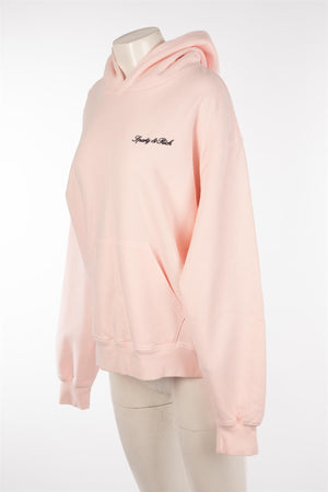 SPORTY & RICH PINK COTTON HOODIE MEDIUM