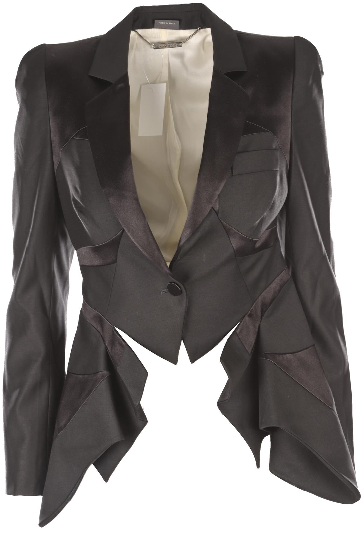 ALEXANDER MCQUEEN BLACK 2011 WOOL BLAZER IT 40 UK 8