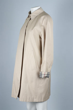 BURBERRY BEIGE COTTON COAT UK 12