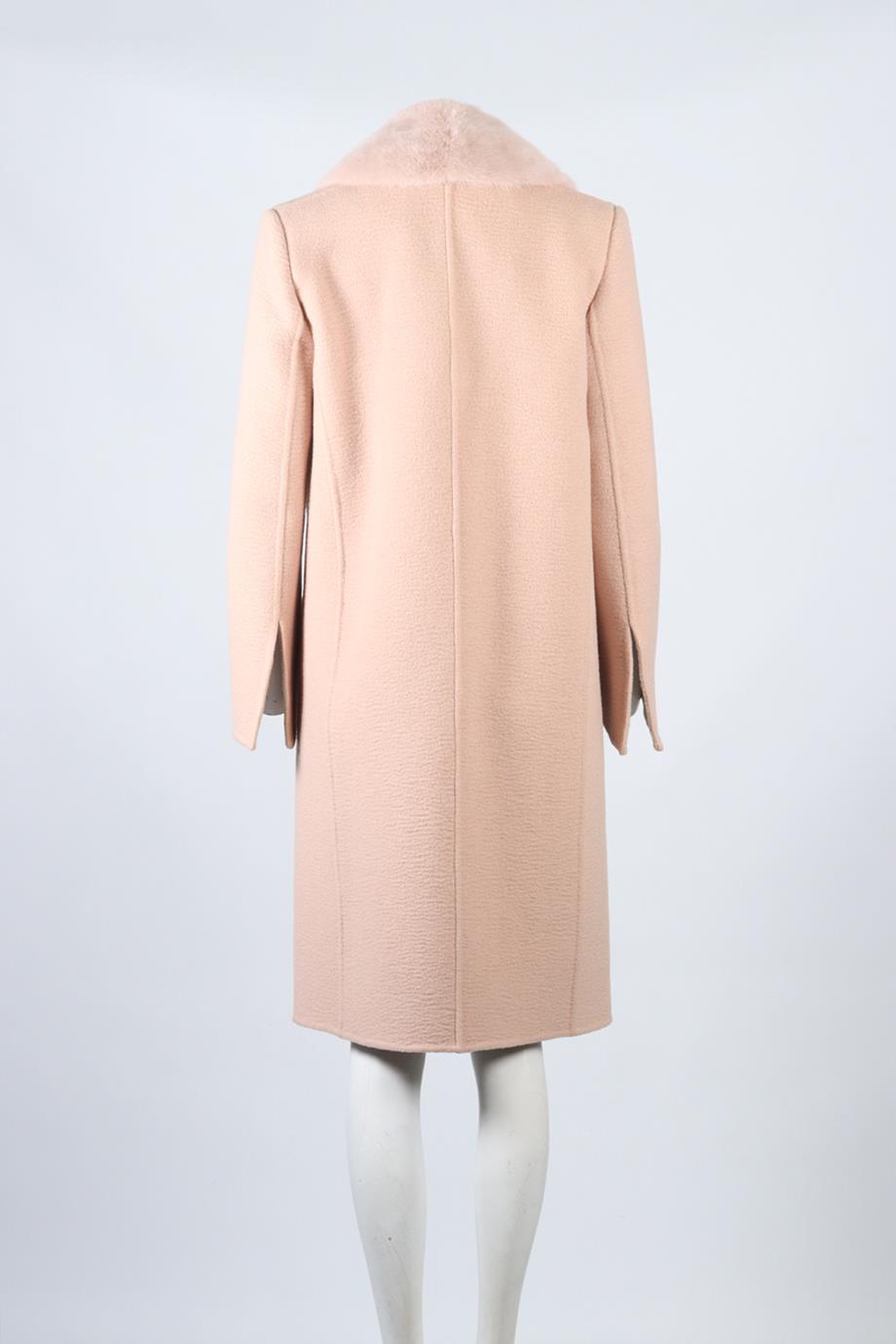 FENDI MINK FUR AND CAMEL HAIR COAT IT 36 UK 4