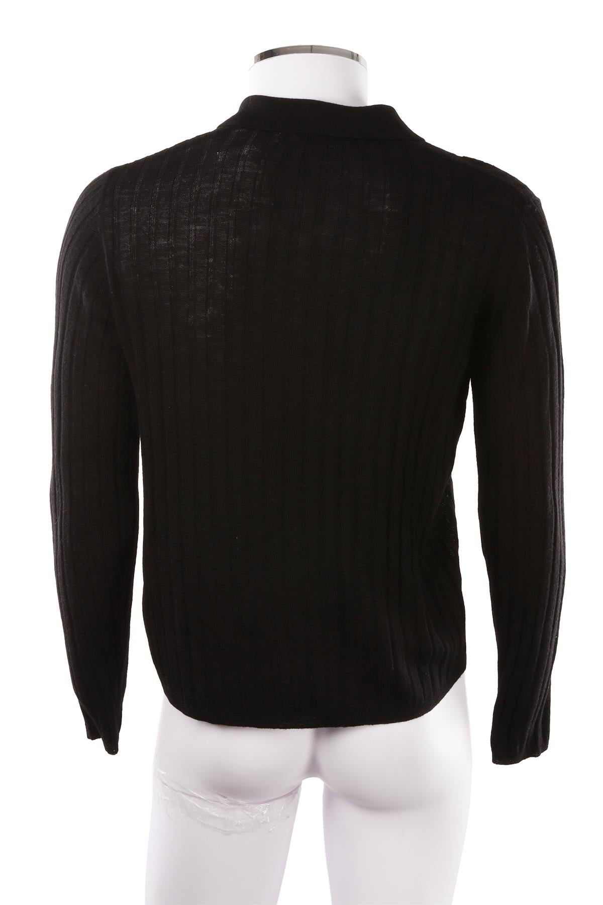 BLACK MEN'S WOOL SWEATER