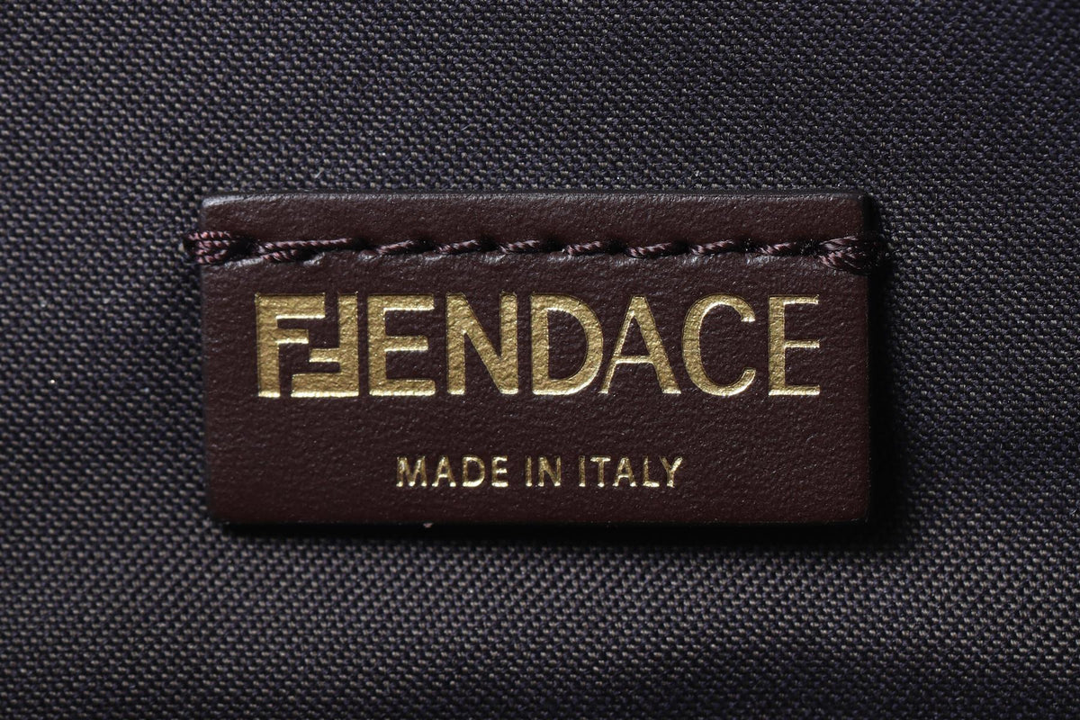 FENDACE PINK FF LEATHER CLUTCH