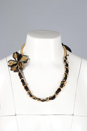 MARNI GOLD ACRYLIC NECKLACE