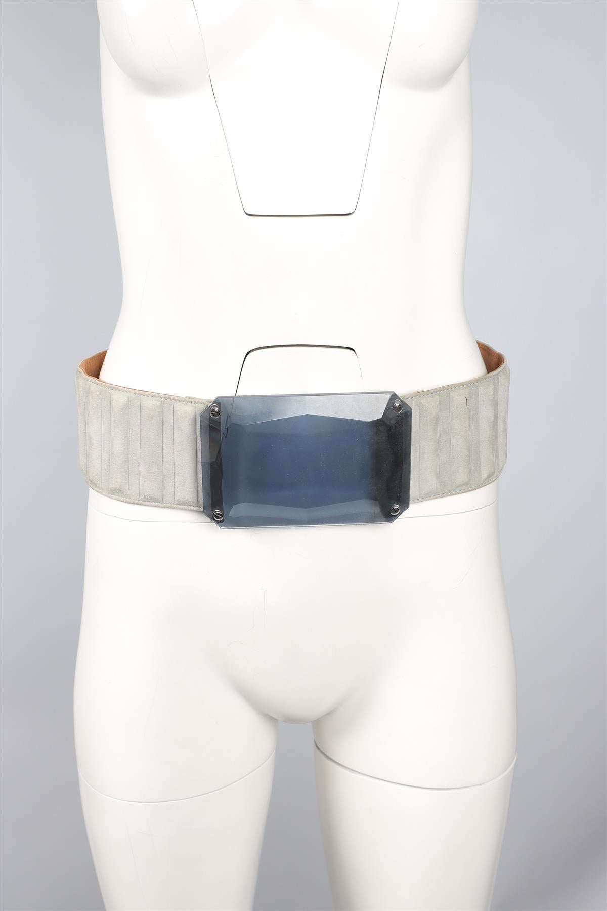 FENDI GREY SUEDE WAIST BELT