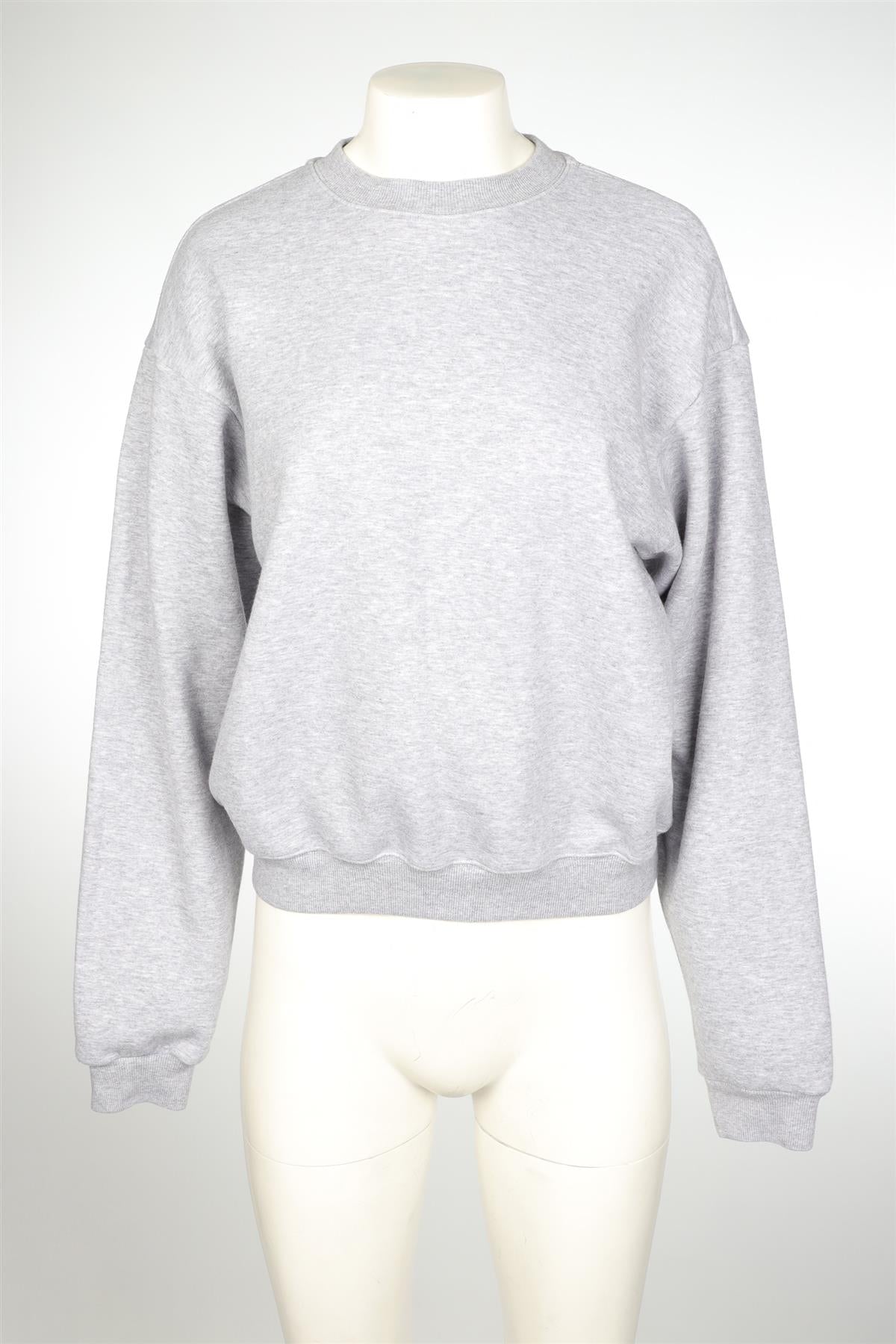 SKIMS GREY COTTON SWEATSHIRT MEDIUM