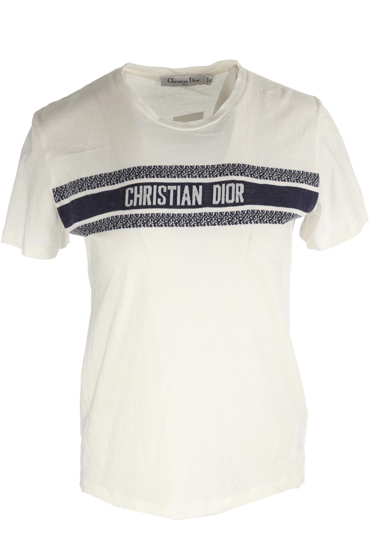 CHRISTIAN DIOR WHITE COTTON T-SHIRT SMALL