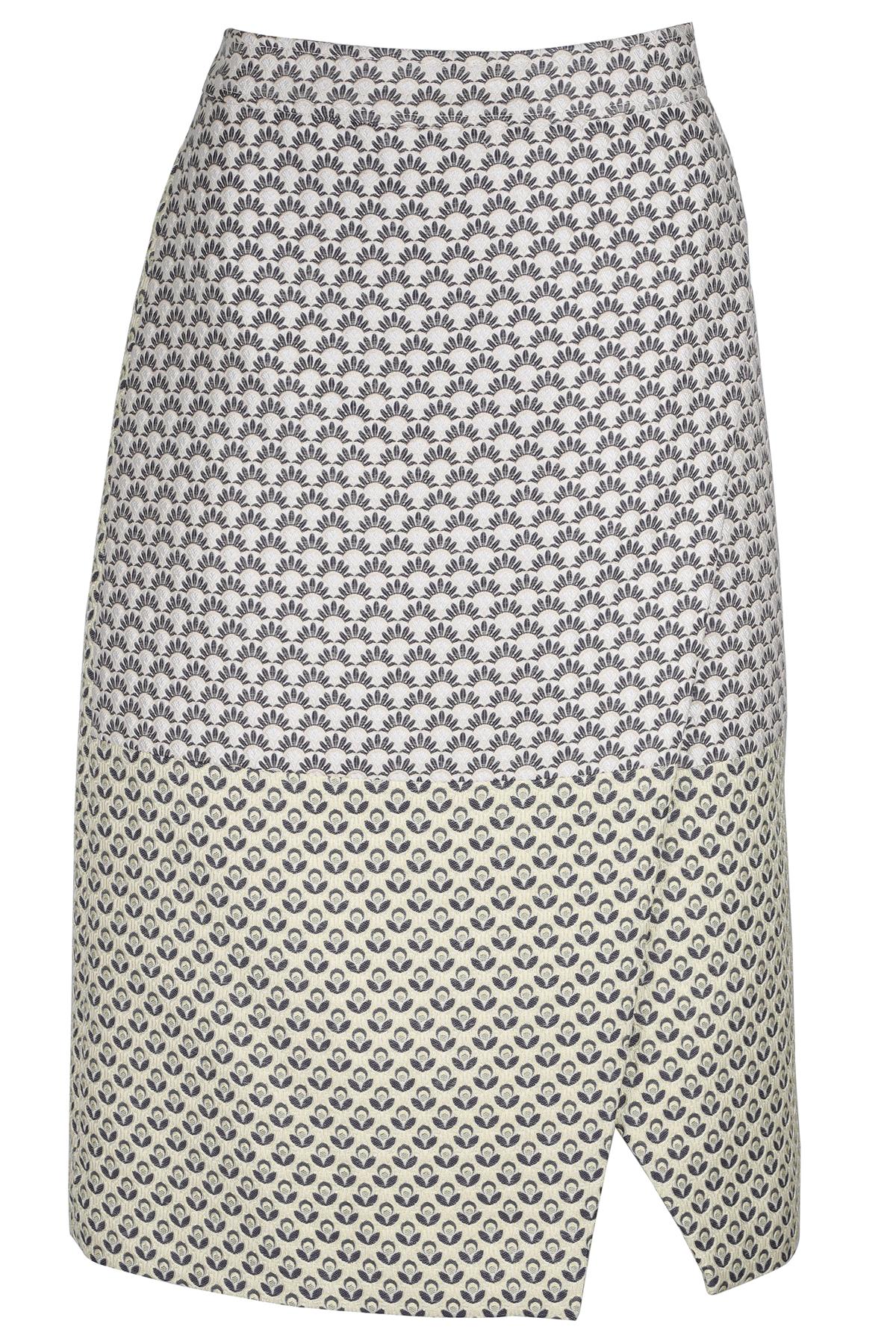 J CREW MULTI WOOL MIDI SKIRT US 10 UK 14