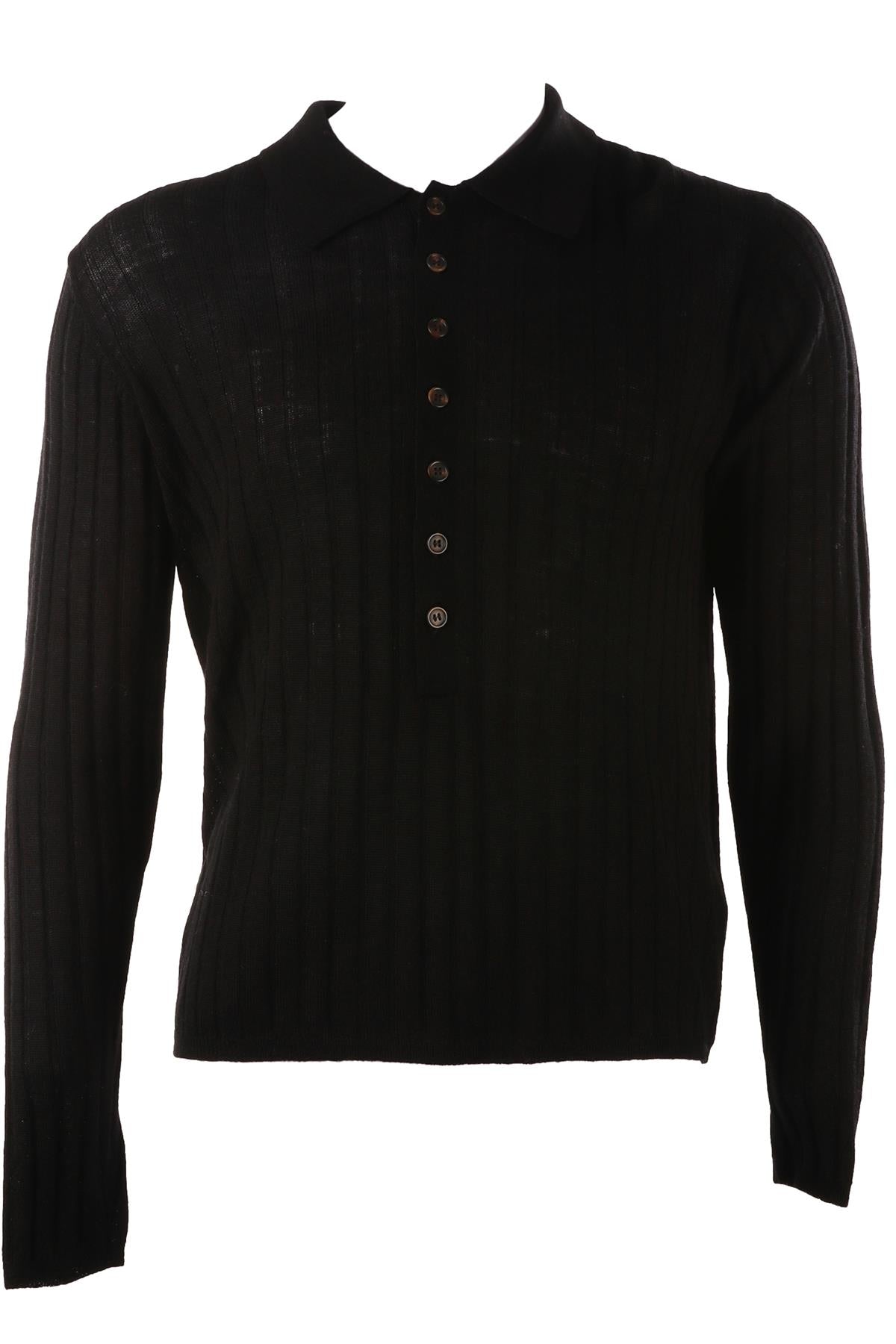 BLACK MEN'S WOOL SWEATER