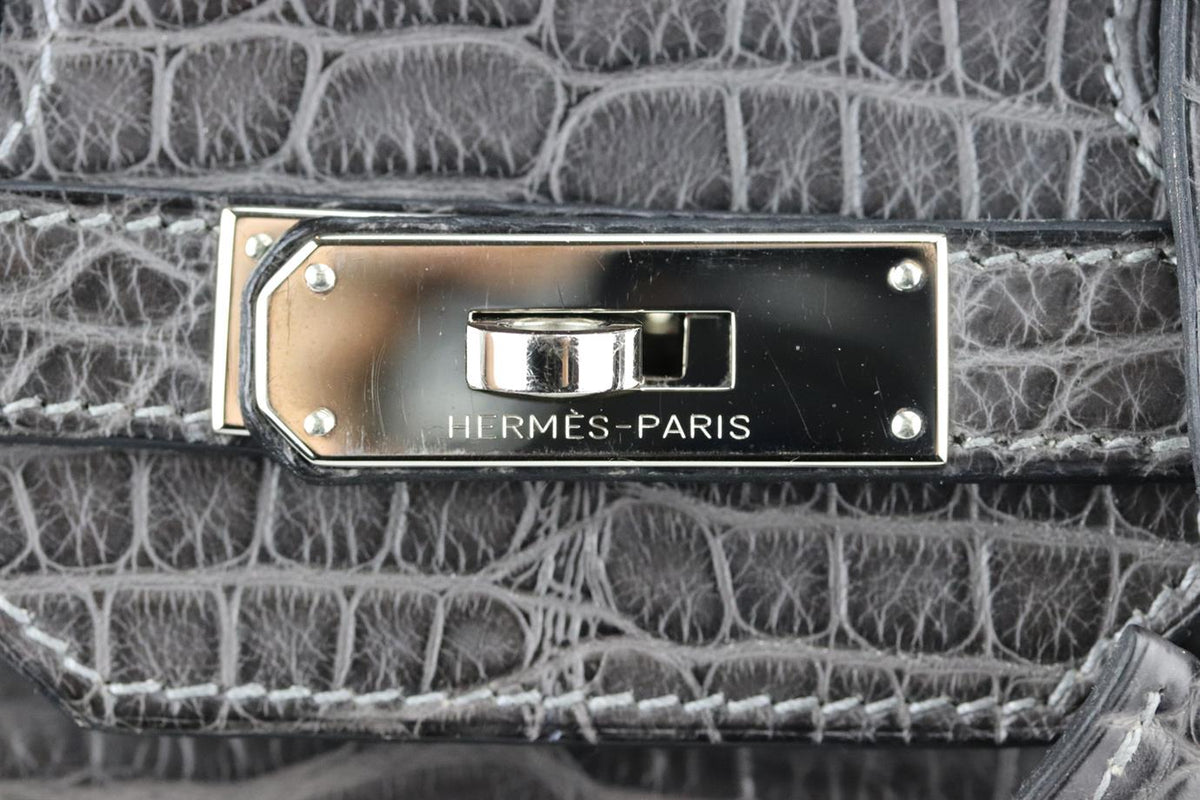 HERMÈS 2010 BIRKIN 35CM MATTE ALLIGATOR MISSISSIPPIENSIS LEATHER BAG