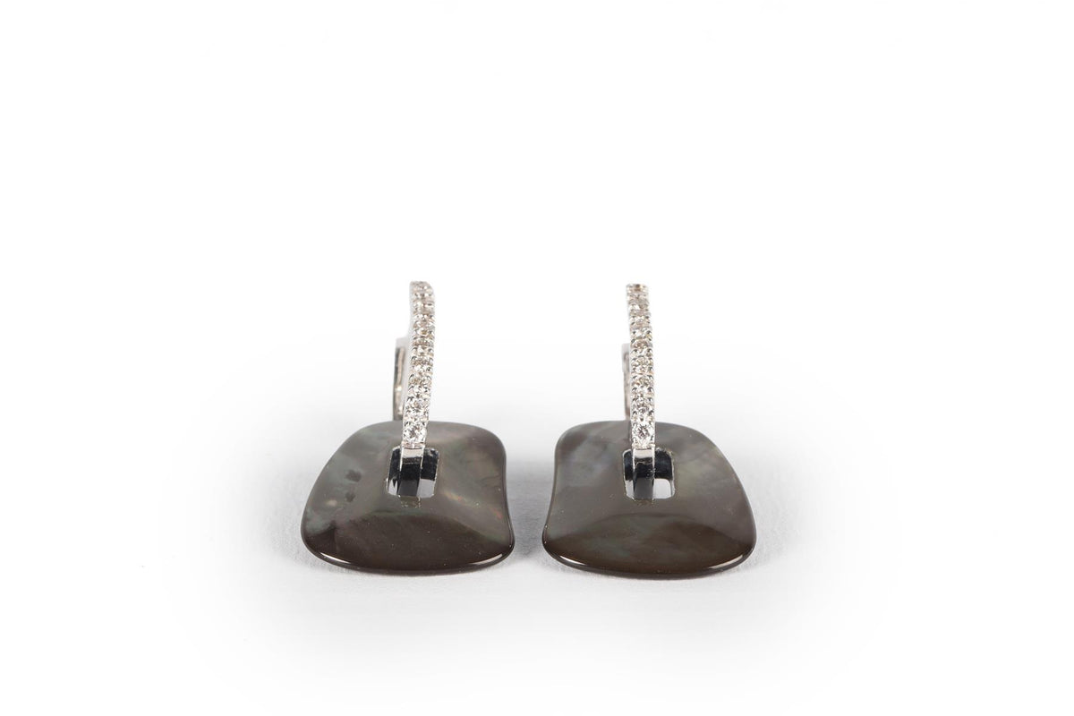 MATTIOLI PUZZLE 18KT WHITE GOLD AND DIAMONDS EARRINGS AND 11 COLOURED PAIRS SET