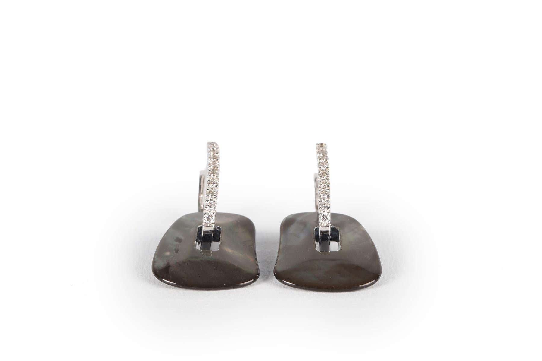 MATTIOLI PUZZLE 18KT WHITE GOLD AND DIAMONDS EARRINGS AND 11 COLOURED PAIRS SET
