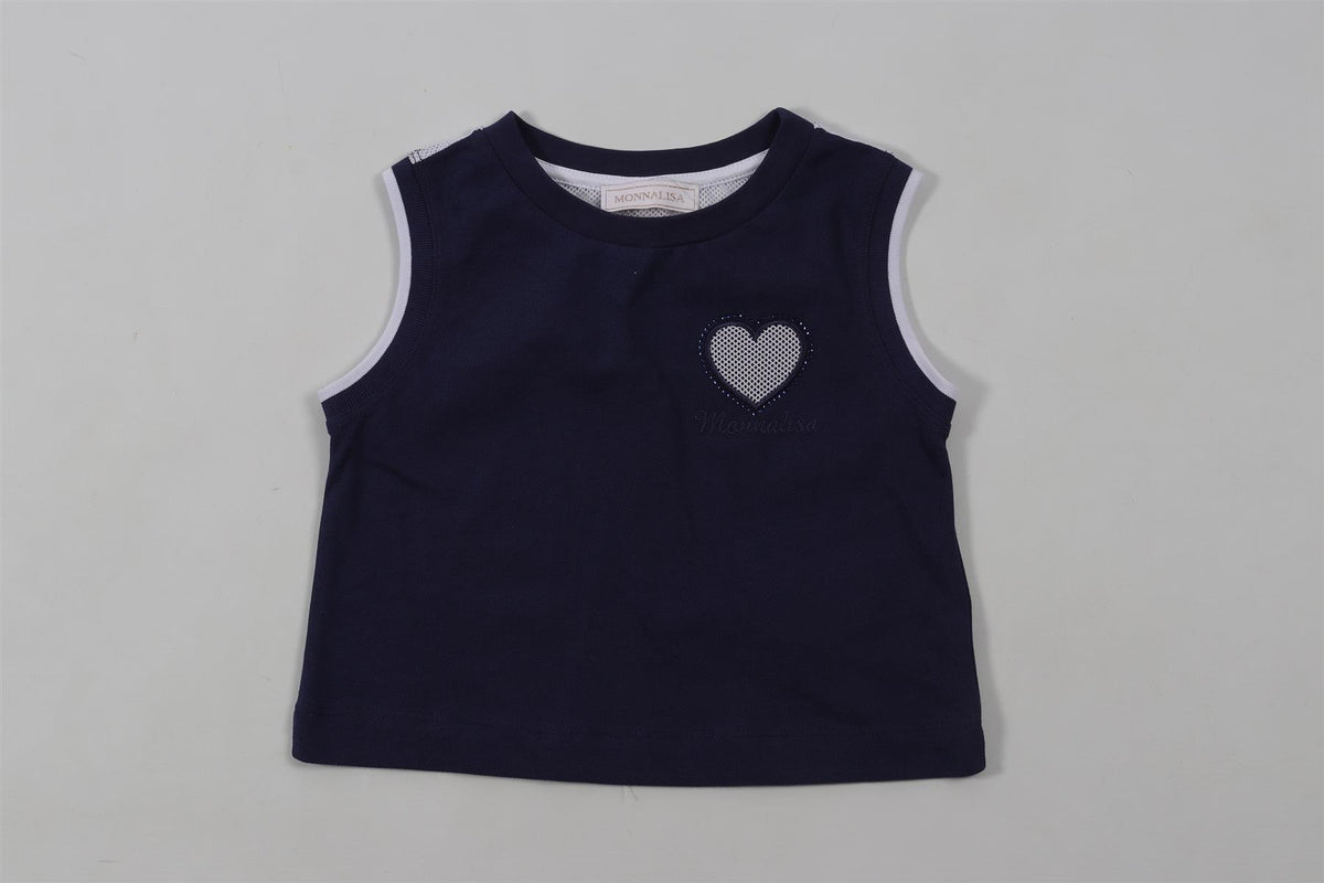 MONNALISA NAVY KIDS GIRLS TOP 6 YEARS